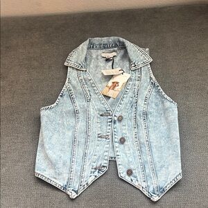 Sincerely Jules Light Blue Denim Vest